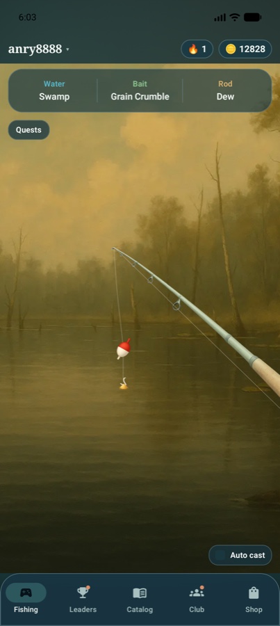 RiverKing fishing gameplay screen